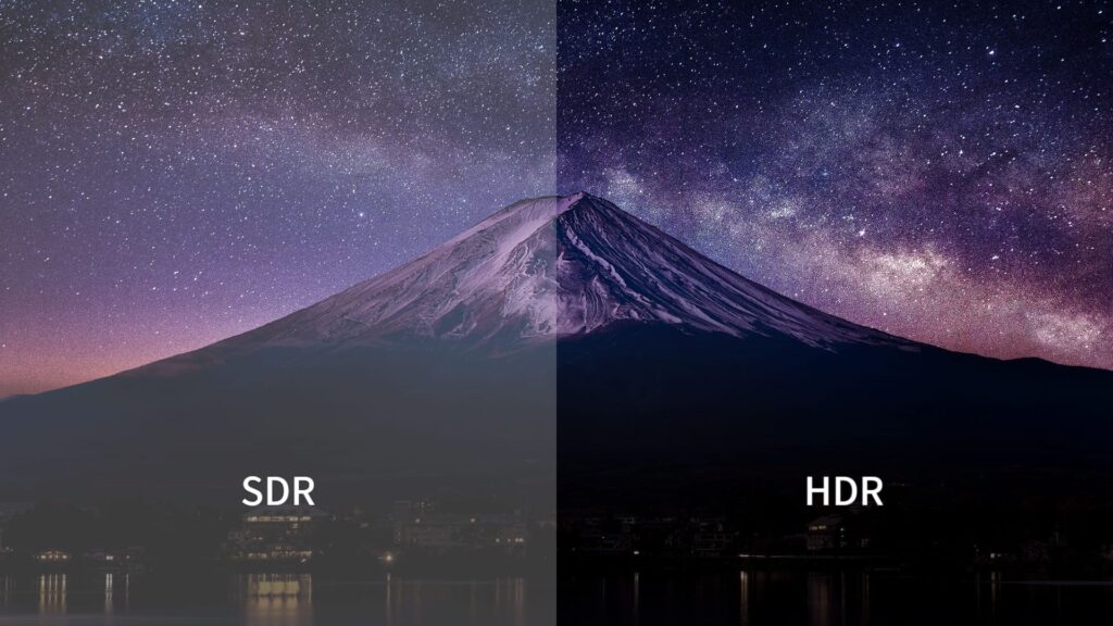 SDR HDR 명암비 비교 사진