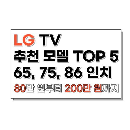 2023 LG 전자 브랜드 TV 추천 모델